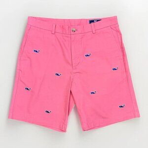 🐳🌸 Vineyard Vines Whale Embroidered Breaker Shorts – Pink – Men’s 34 (Worn 1x)